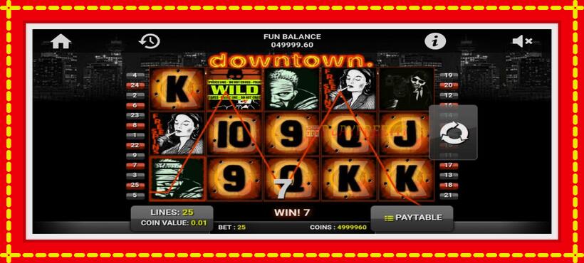 Slot machine Downtown with access to free game online, picture 2