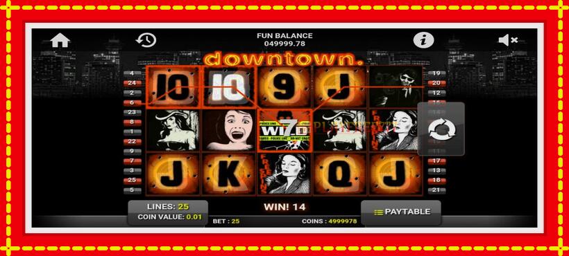 Slot machine Downtown with access to free game online, picture 3