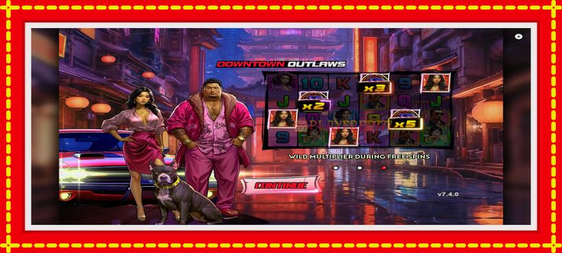 Slot machine Downtown Outlaws with access to free game online, picture 1