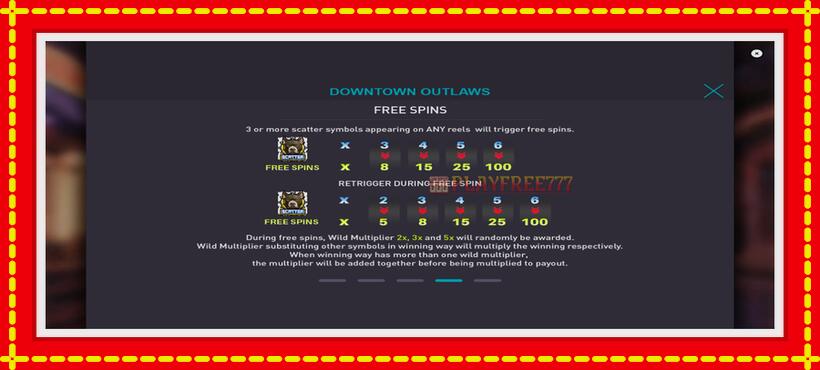 Slot machine Downtown Outlaws with access to free game online, picture 7