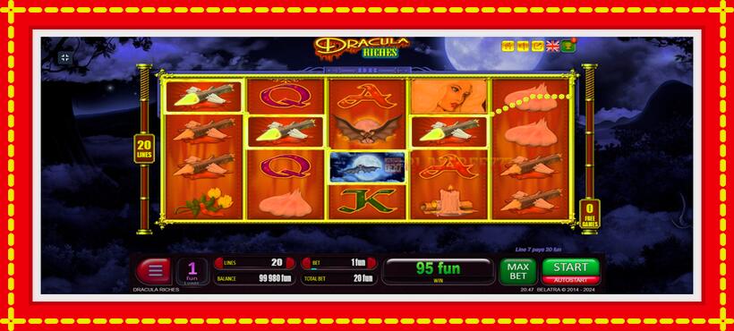 Slot machine Dracula Riches with access to free game online, picture 2