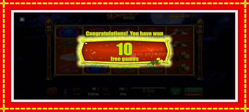 Slot machine Dracula Riches with access to free game online, picture 4