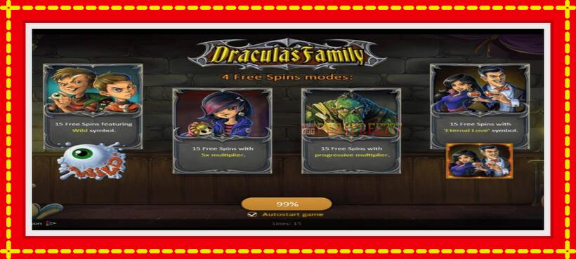 Slot machine Dracula’s Family with access to free game online, picture 1