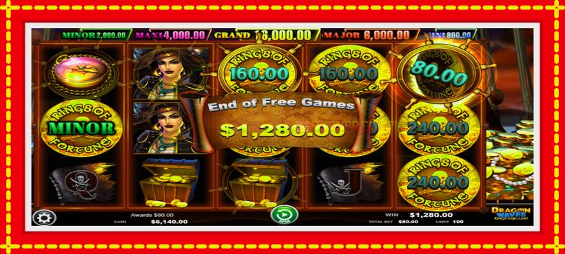 Slot machine Dragon Waves - Rings of Fortune with access to free game online, picture 4