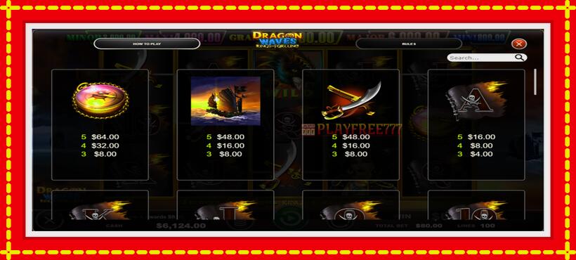 Slot machine Dragon Waves - Rings of Fortune with access to free game online, picture 6