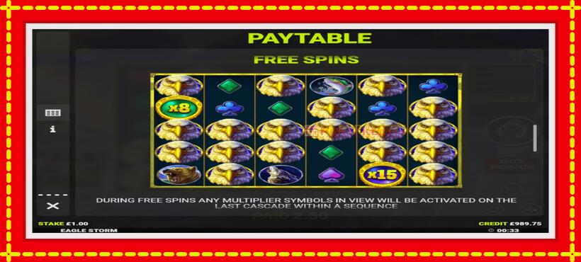 Slot machine Eagle Storm with access to free game online, picture 6