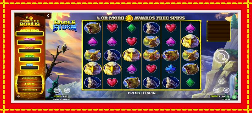 Slot machine Eagle Storm Rapid Fire Jackpots with access to free game online, picture 2