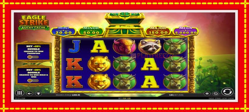 Slot machine Eagle Strike Lucky Cache with access to free game online, picture 2