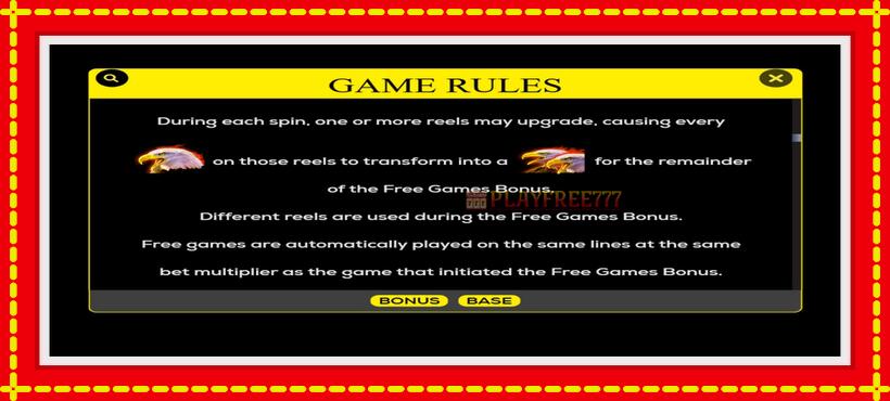 Slot machine Eagles’ Flight Power Bet with access to free game online, picture 7