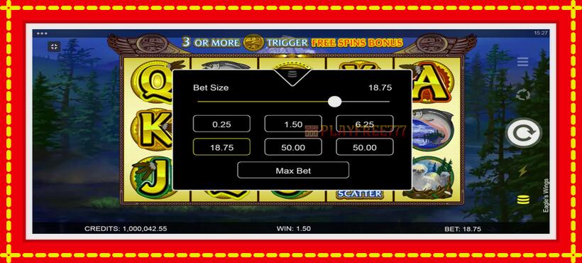 Slot machine Eagles Wings with access to free game online, picture 4