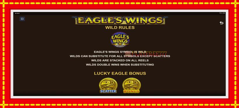 Slot machine Eagles Wings with access to free game online, picture 5