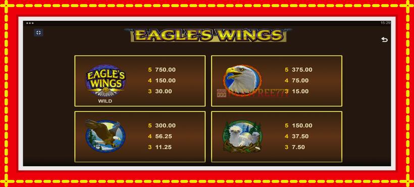 Slot machine Eagles Wings with access to free game online, picture 6