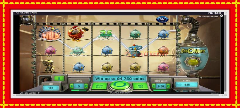 Slot machine EggOMatic with access to free game online, picture 3