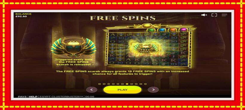 Slot machine Egypt Clusterbuster with access to free game online, picture 4