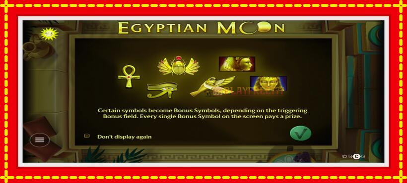 Slot machine Egyptian Moon with access to free game online, picture 1