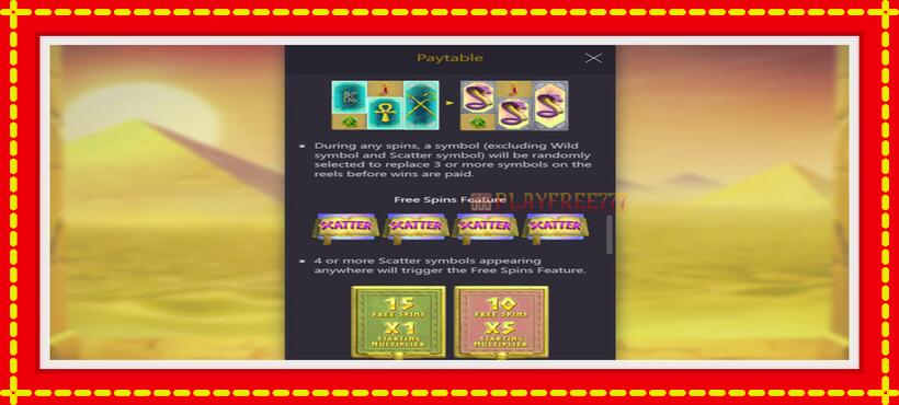 Slot machine Egypts Book of Mystery with access to free game online, picture 6