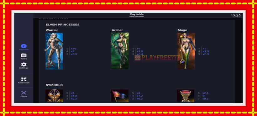 Slot machine Elven Princesses with access to free game online, picture 5