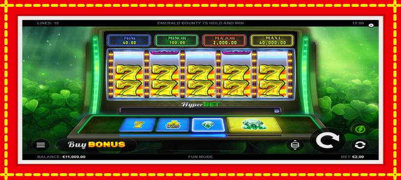 Slot machine Emerald Bounty 7s Hold and Win with access to free game online, picture 1