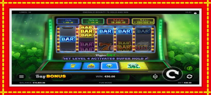 Slot machine Emerald Bounty 7s Hold and Win with access to free game online, picture 2