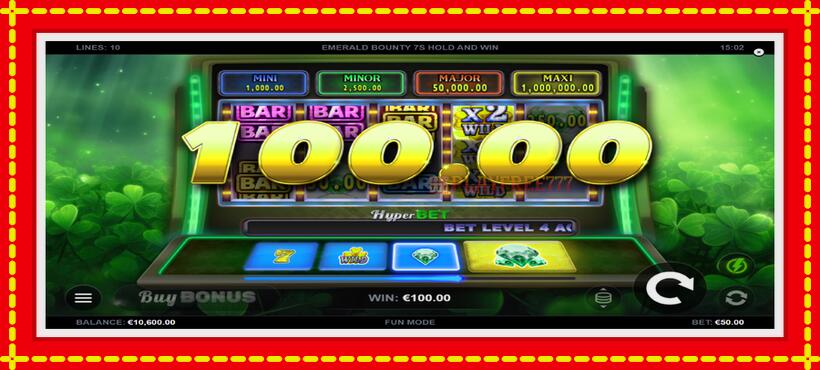 Slot machine Emerald Bounty 7s Hold and Win with access to free game online, picture 3