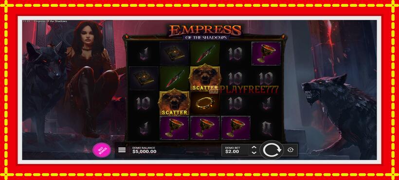 Slot machine Empress of the Shadows with access to free game online, picture 2