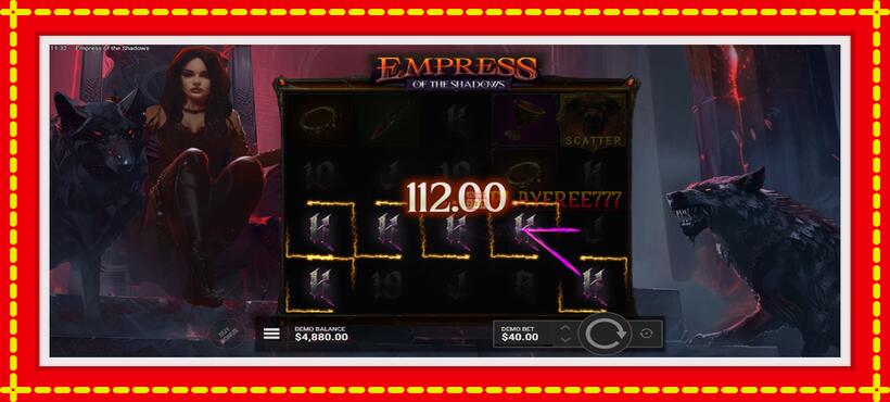 Slot machine Empress of the Shadows with access to free game online, picture 3