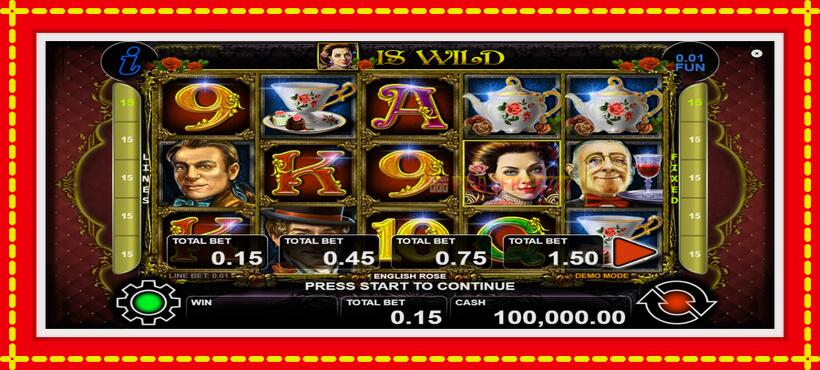 Slot machine English Rose with access to free game online, picture 1