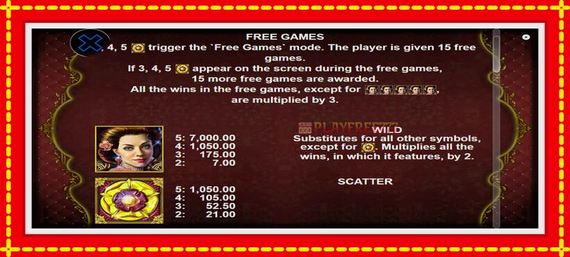 Slot machine English Rose with access to free game online, picture 5