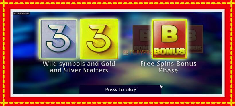 Slot machine Epic Cherry 2 with access to free game online, picture 1