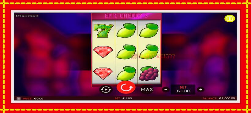 Slot machine Epic Cherry 3 with access to free game online, picture 1