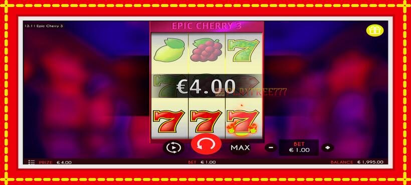 Slot machine Epic Cherry 3 with access to free game online, picture 2