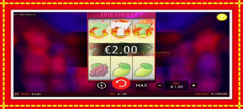 Slot machine Epic Cherry 3 with access to free game online, picture 3