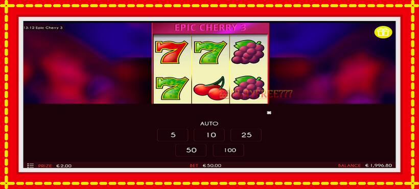 Slot machine Epic Cherry 3 with access to free game online, picture 5