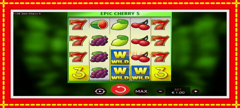 Slot machine Epic Cherry 5 with access to free game online, picture 1