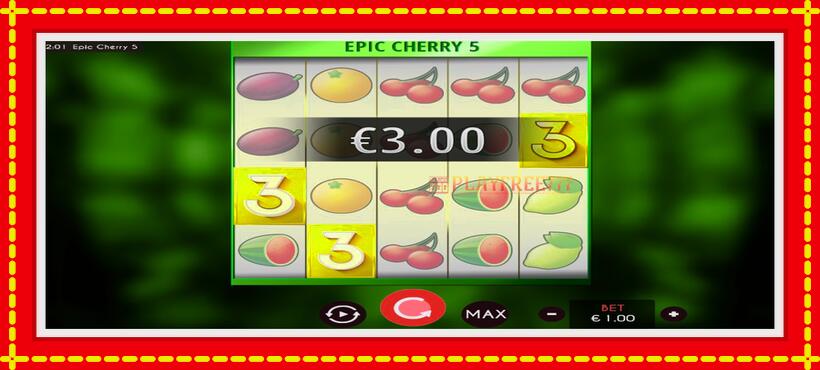 Slot machine Epic Cherry 5 with access to free game online, picture 3