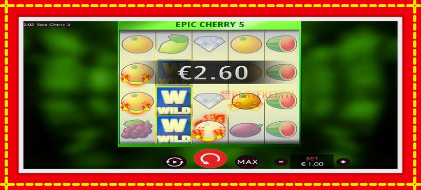 Slot machine Epic Cherry 5 with access to free game online, picture 4