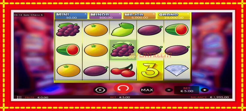 Slot machine Epic Cherry 6 with access to free game online, picture 2