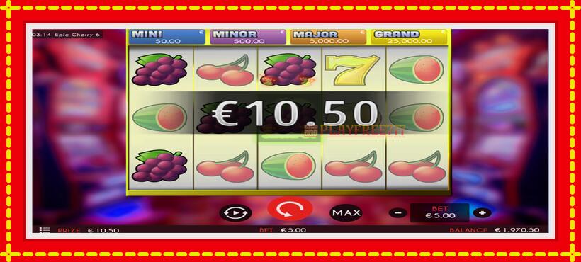 Slot machine Epic Cherry 6 with access to free game online, picture 3