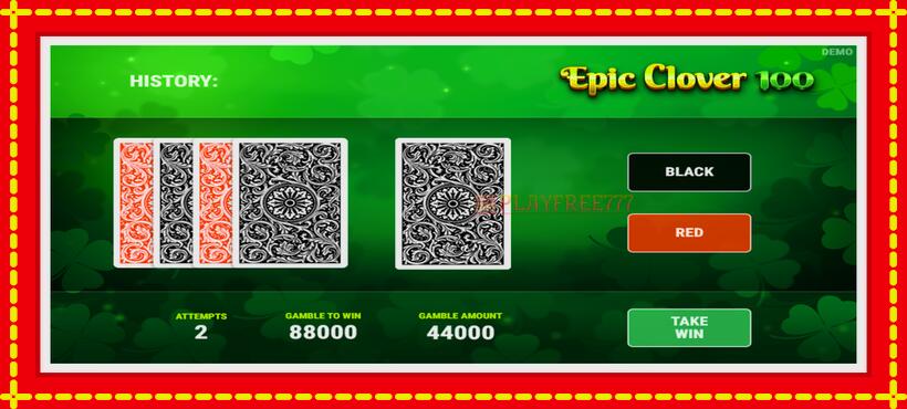 Slot machine Epic Clover 100 with access to free game online, picture 3