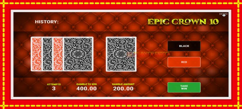 Slot machine Epic Crown 10 with access to free game online, picture 3