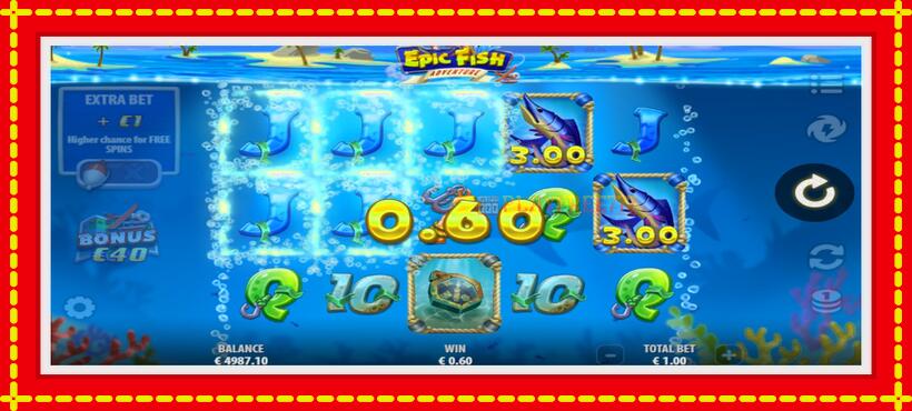 Slot machine Epic Fish Adventure with access to free game online, picture 3