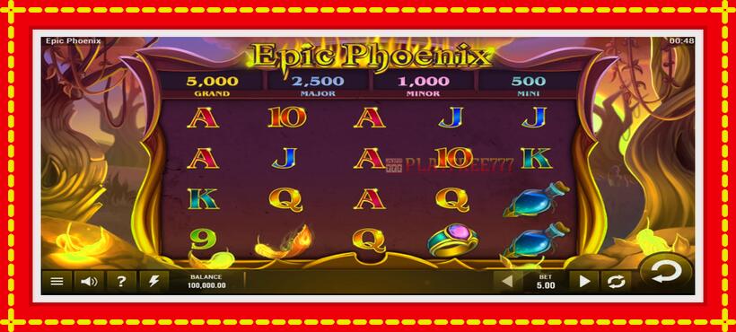 Slot machine Epic Phoenix with access to free game online, picture 1