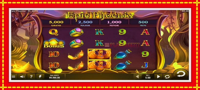 Slot machine Epic Phoenix with access to free game online, picture 2