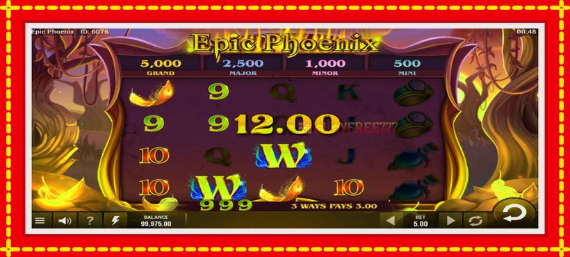 Slot machine Epic Phoenix with access to free game online, picture 3