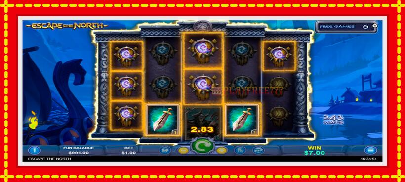 Slot machine Escape The North with access to free game online, picture 3