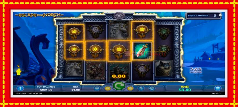 Slot machine Escape The North with access to free game online, picture 5