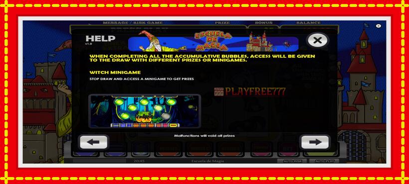 Slot machine Escuela de Magia with access to free game online, picture 6