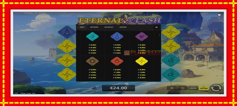 Slot machine Eternal Clash with access to free game online, picture 5