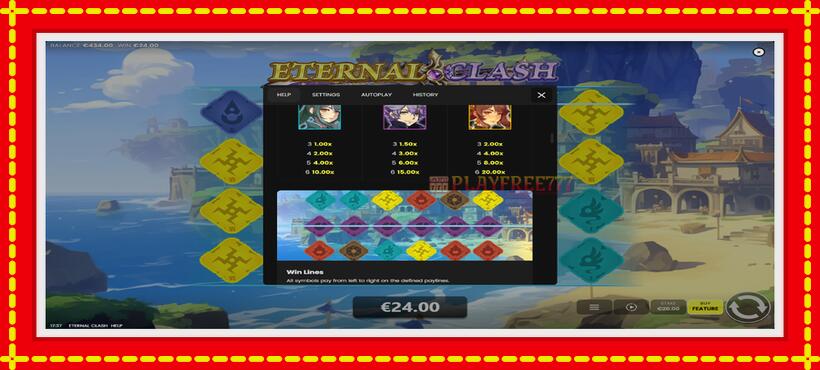 Slot machine Eternal Clash with access to free game online, picture 6