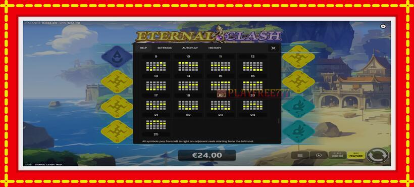 Slot machine Eternal Clash with access to free game online, picture 7